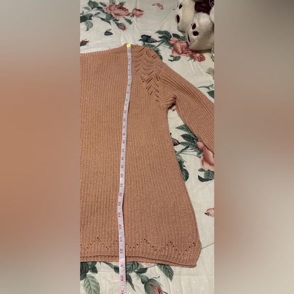 St. John’s Bay Soft Pink Sweater with Metallic Thread Detail - Picture 6 of 7